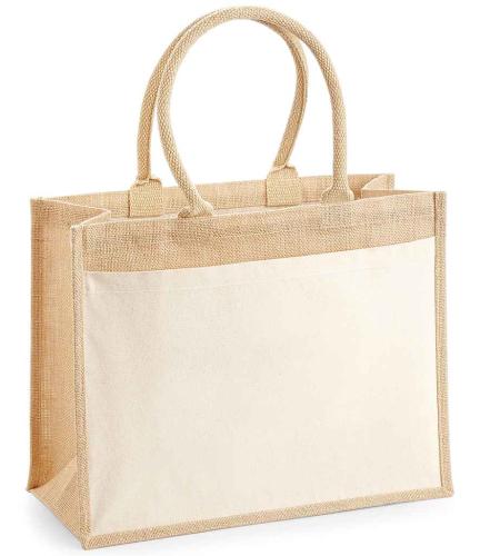 Westford Mill Pocket Jute Shopper - NAT - ONE